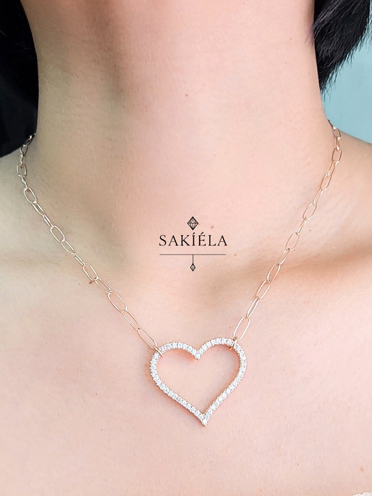 Diamond Heart Pendant Necklace
