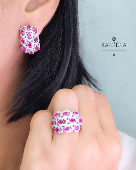 Diamond Ring & Earrings Set 68