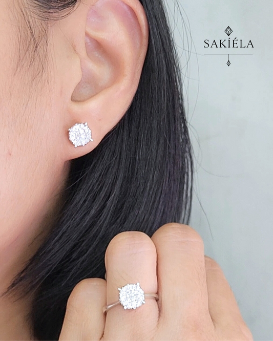 Diamond Ring & Earrings Set 86
