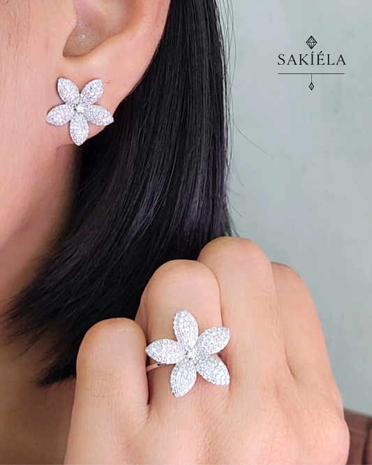 Diamond Ring & Earrings Set 77