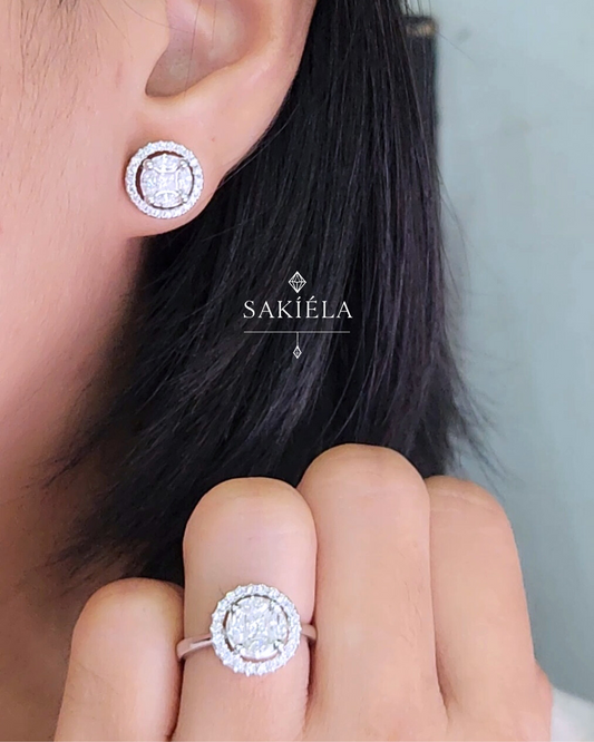 Diamond Ring & Earrings Set 66