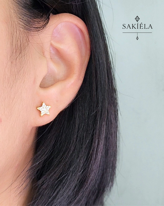 Star Stud Earrings - 0.50cts