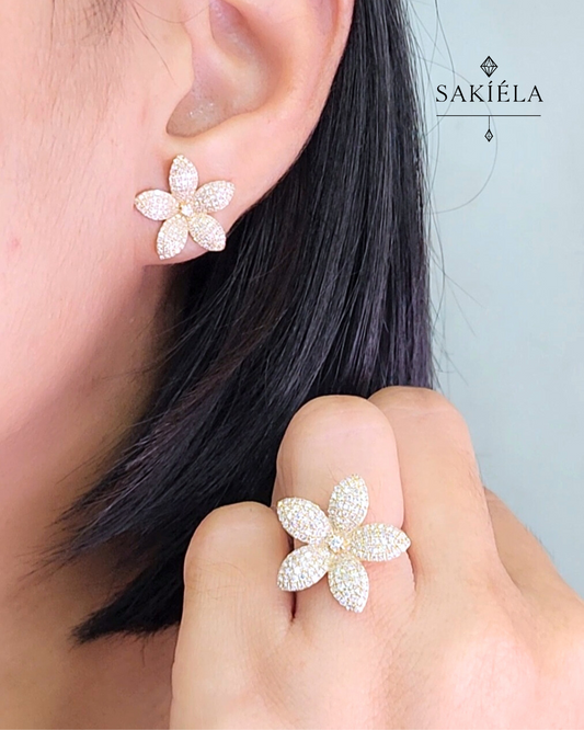 Diamond Ring & Earrings Set 78