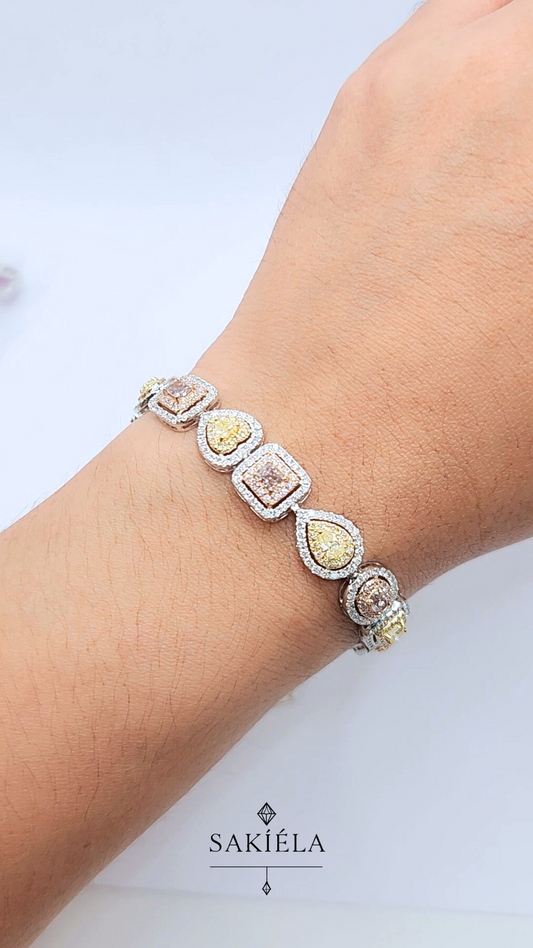 Diamond Halo Tennis Bracelet