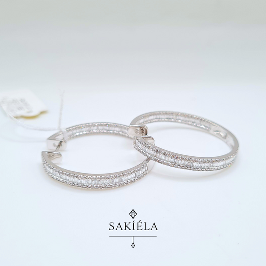 Diamond Hoop Earrings