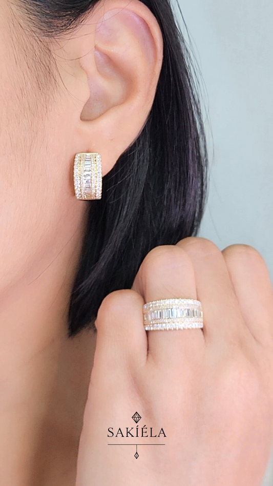 Diamond Hoop Earrings