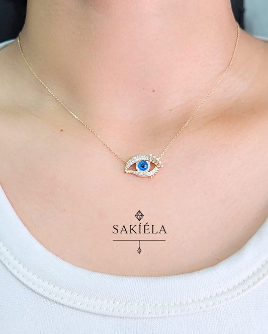 Evil Eye Necklace - 0.38cts