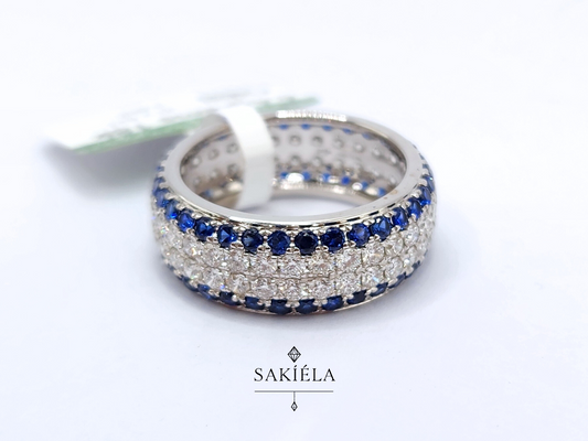 Diamond Blue Eternity Ring
