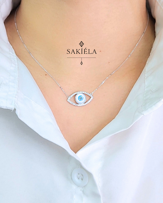 Evil Eye Necklace - 0.215cts
