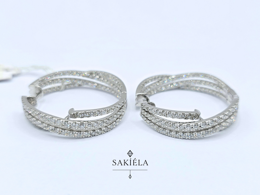 Diamond Loop Earrings