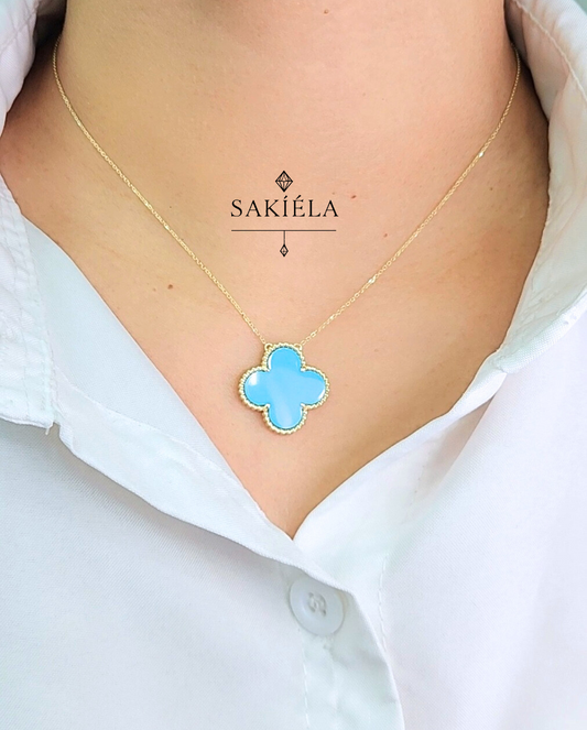 Clover Motif Necklace - 0.924cts