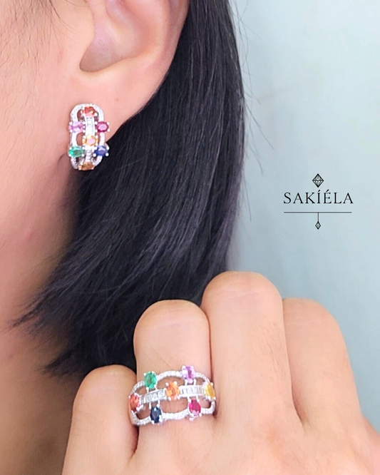 Diamond Ring & Earrings Set 57