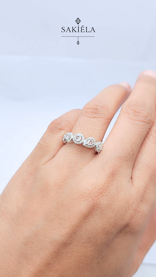 Diamond & White Amethyst Ring