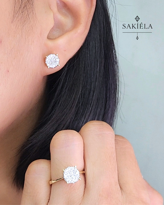 Diamond Ring & Earrings Set 87