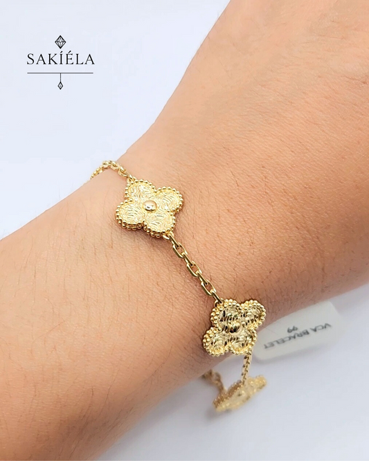 Van Cleef & Arpels' Vintage Alhambra 5 Motif Bracelet