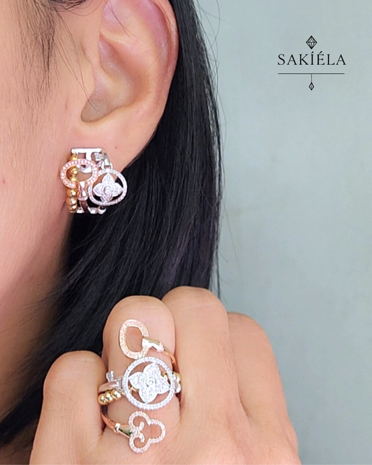 Diamond Ring & Earrings Set 81