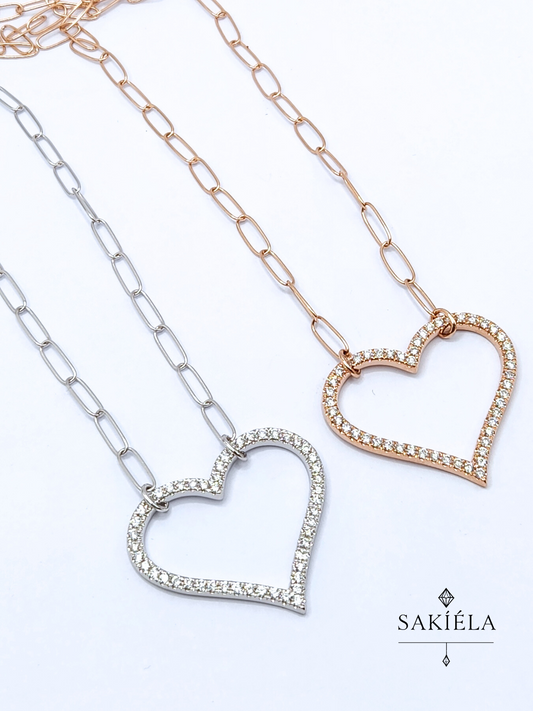 Diamond Heart Pendant Necklace