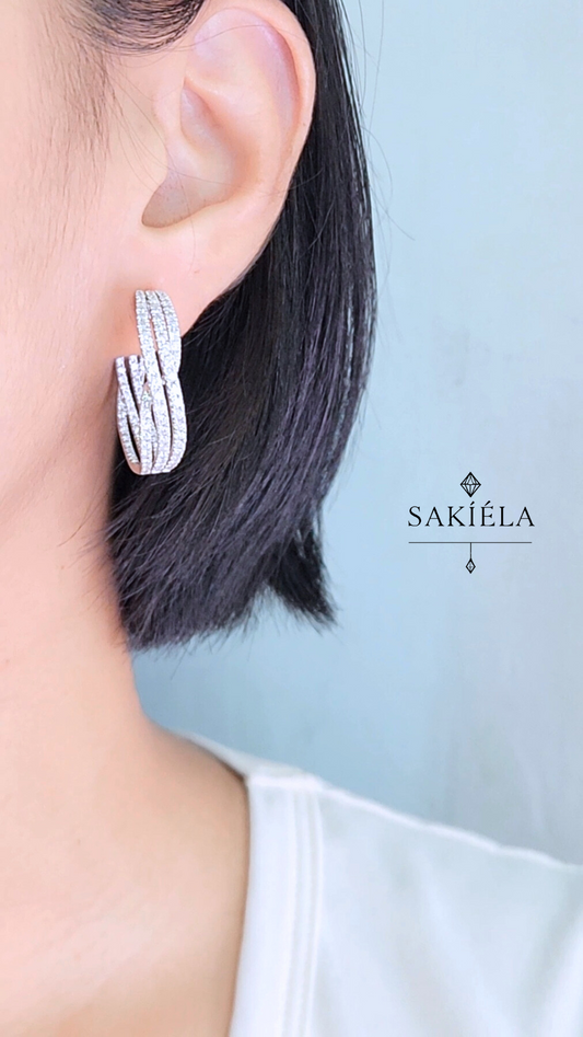 Diamond Loop Earrings