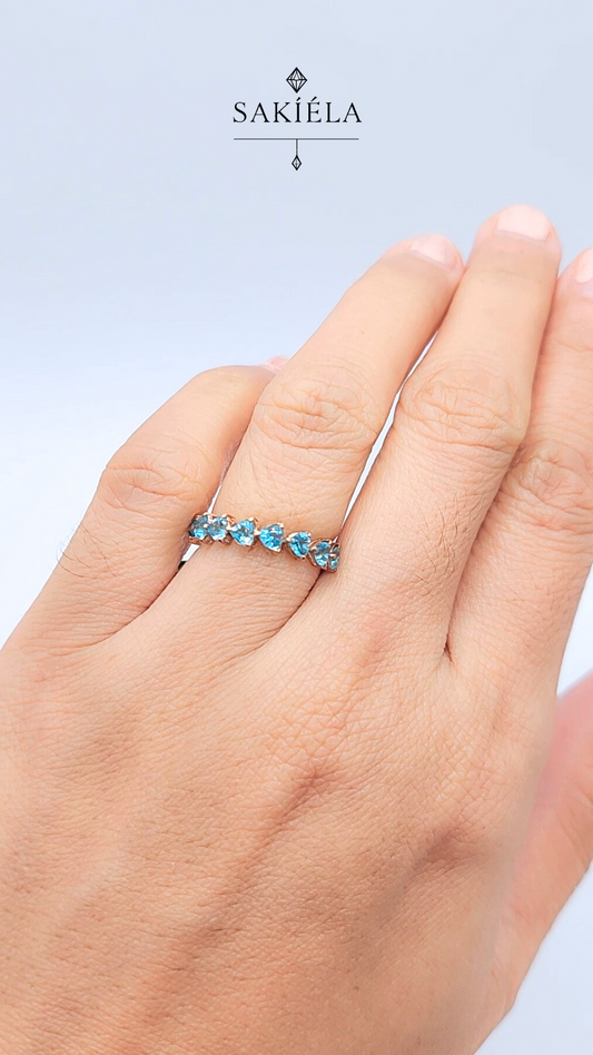 Aquamarine Love Ring