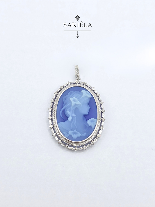 Diamond Cameo Pendant