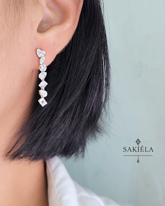 Drop earrings - 0.72cts