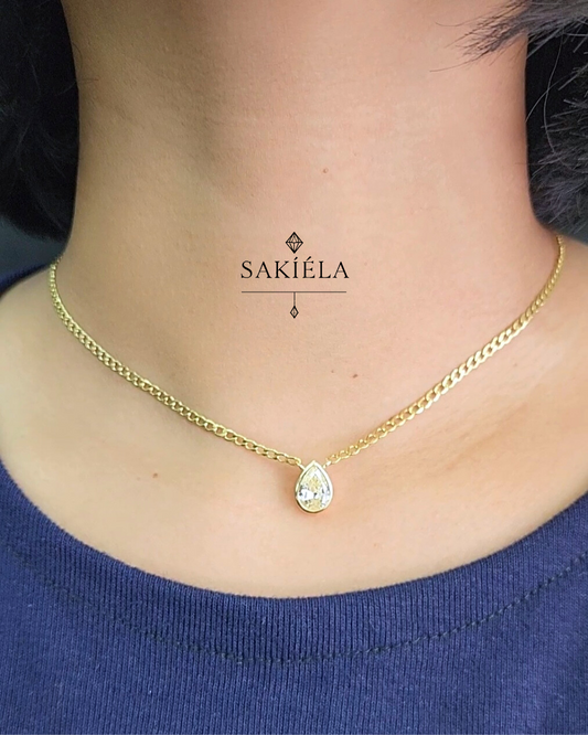 Pear-Shaped Pendant Necklace