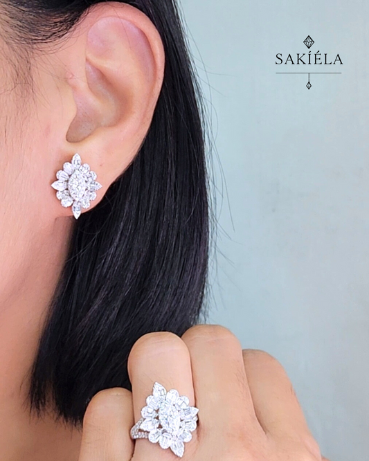 Diamond Ring & Earrings Set 54