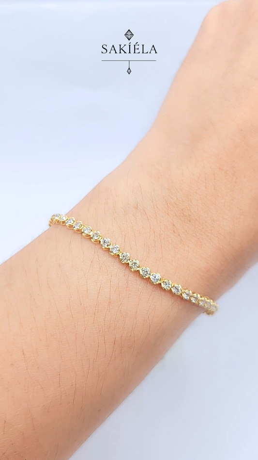 Diamond Beaded Tennis Bracelet