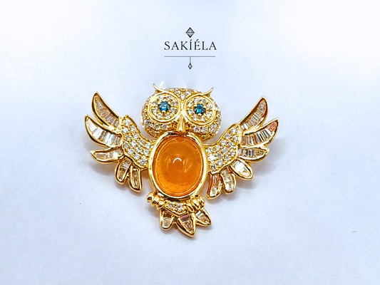 Diamond Owl Pendant