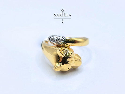 Diamond Panther Ring