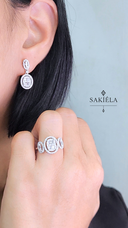 Diamond Ring & Earrings Set 03