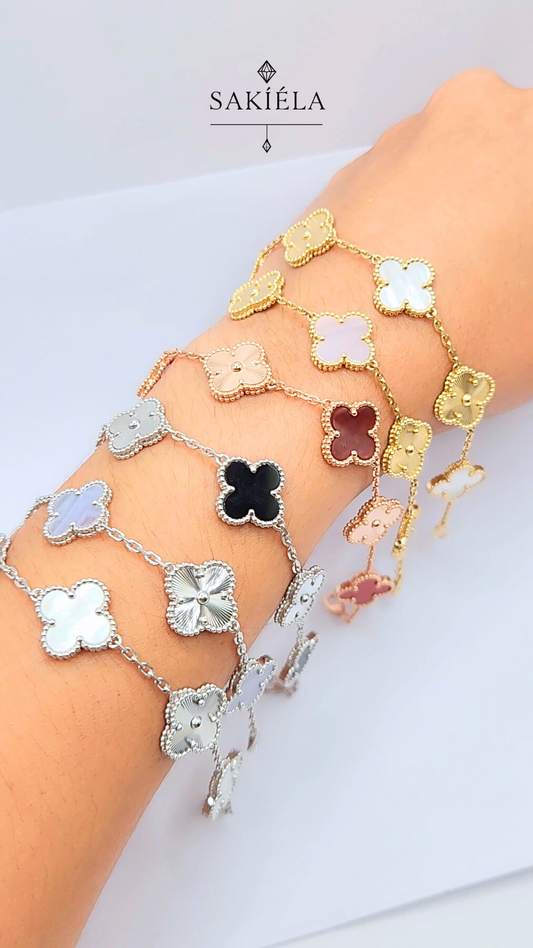 Diamond Van Cleef & Arpels' Alhambra Five Clover Motif Bracelet