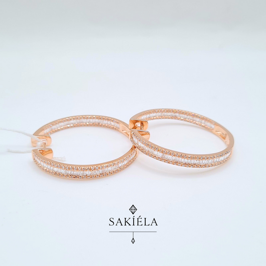 Diamond Hoop Earrings