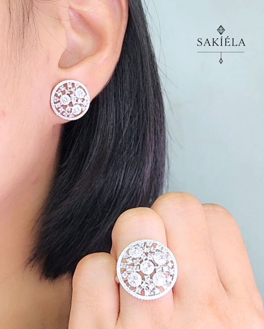 Diamond Ring & Earrings Set 53