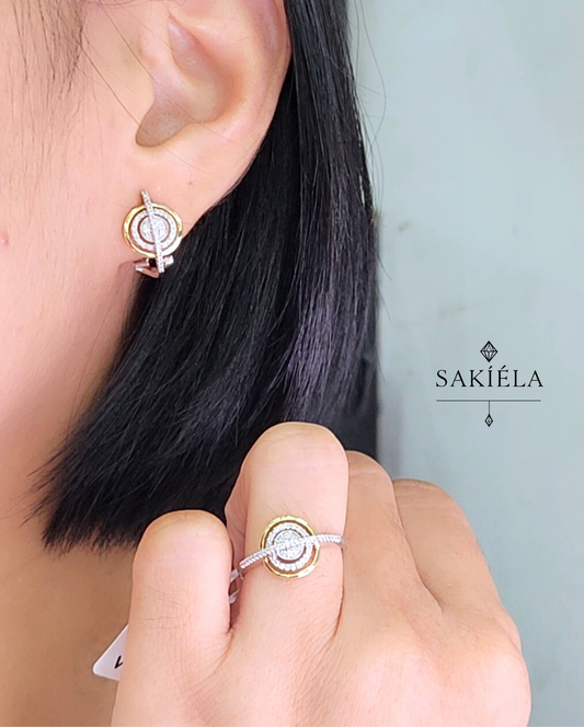 Diamond Ring & Earrings Set 13