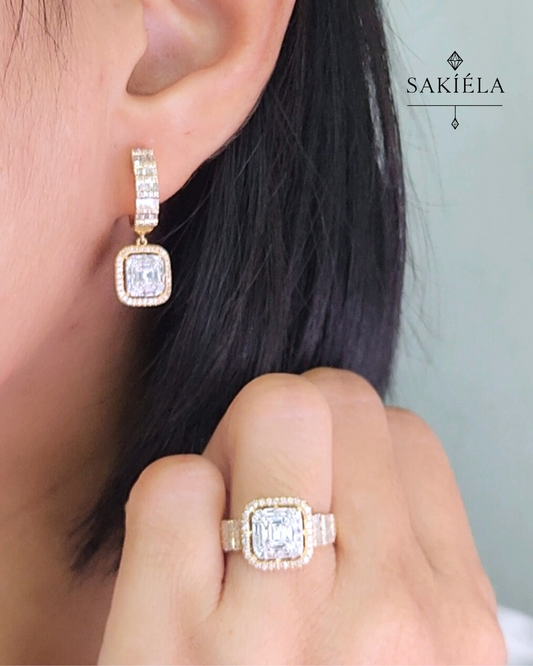 Diamond Ring & Earrings Set 83