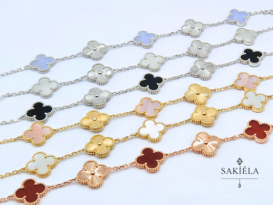 Diamond Van Cleef & Arpels' Alhambra Five Clover Motif Bracelet