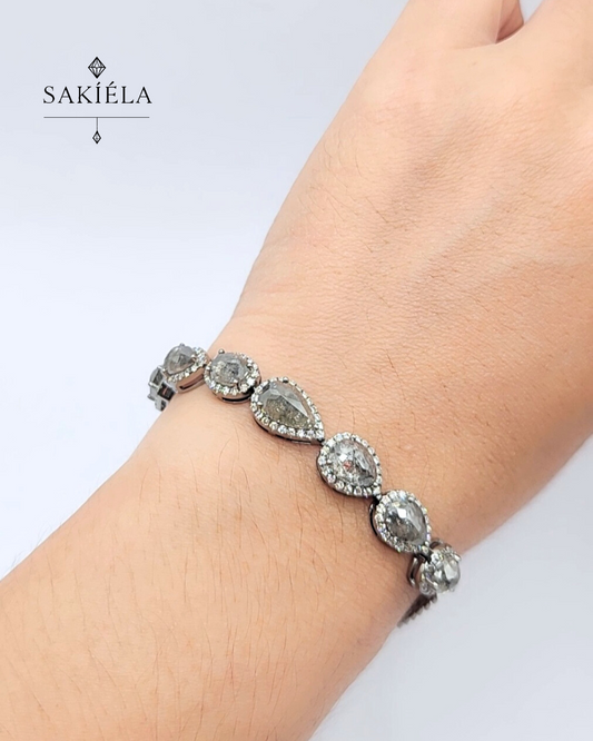 Black Diamond Bracelet - 9.780cts