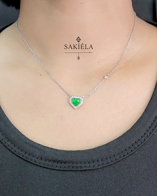 Jade Heart Pendant Necklace
