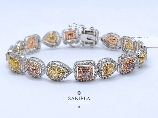 Diamond Halo Tennis Bracelet