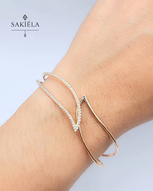 Diamond Leaf Bangle - 0.80cts