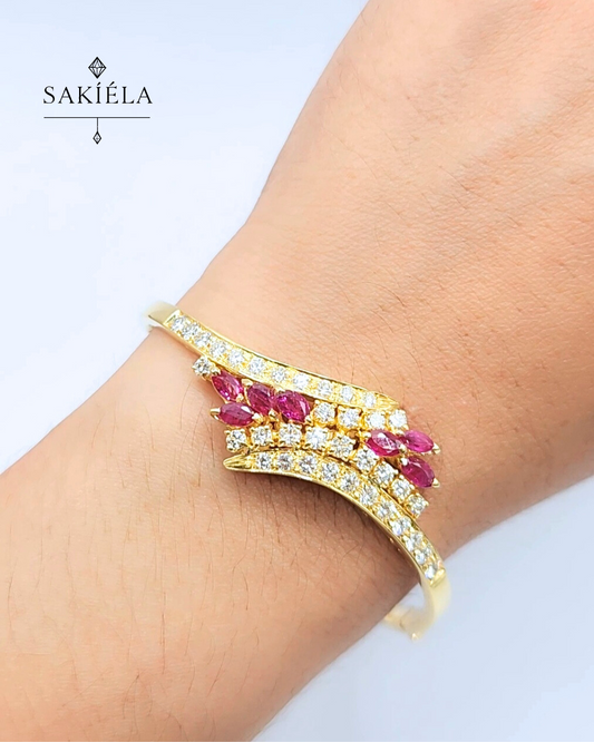 Diamond & Ruby Bangle - 2.50cts