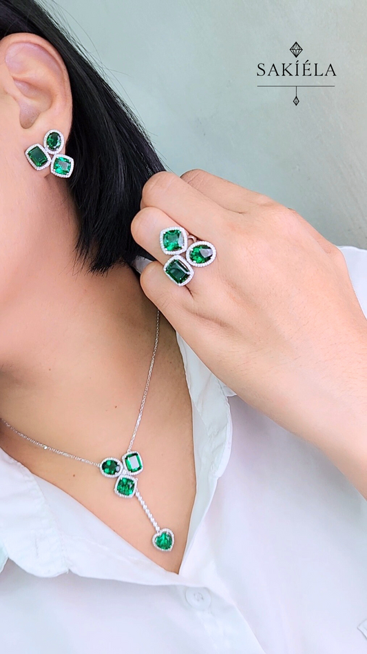 Diamond Green Gem Set
