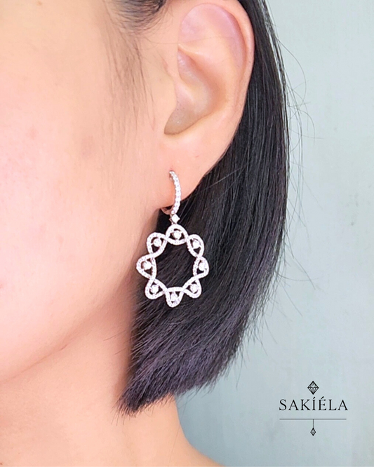 Octagram Earrings - 3cts