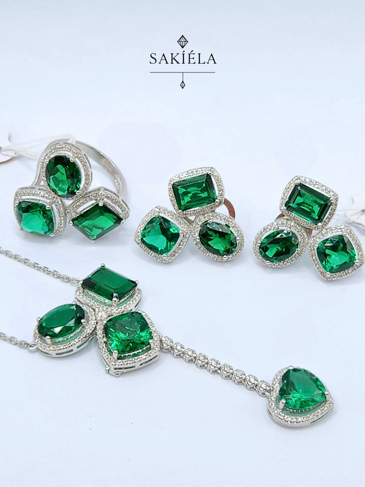 Diamond Green Gem Set