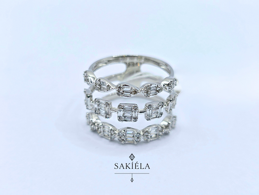 Diamond White Gold Statement Ring