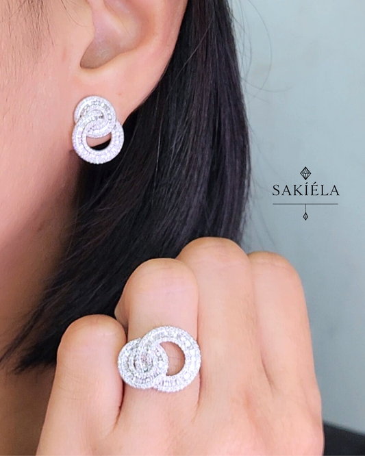 Diamond Ring & Earrings Set 64