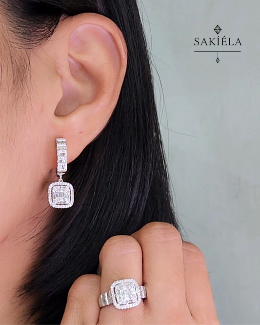 Diamond Ring & Earrings Set 84