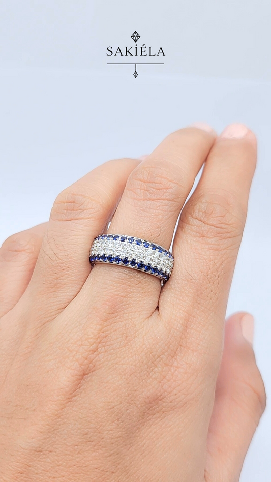 Diamond Blue Eternity Ring