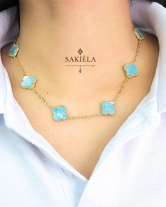 Van Cleef & Arpels' Alhambra 10 Motif Necklace (Agate)